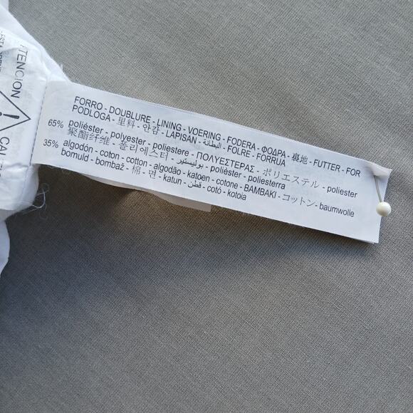 Zara White Eyelet Mini Sundress S cotton lined prairie cottagecore boho ruffles - Picture 11 of 12